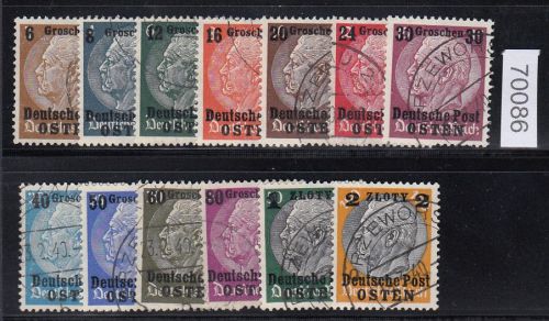 GG 1939, Mi.-Nr. 1-13 gestempelt LUXUS