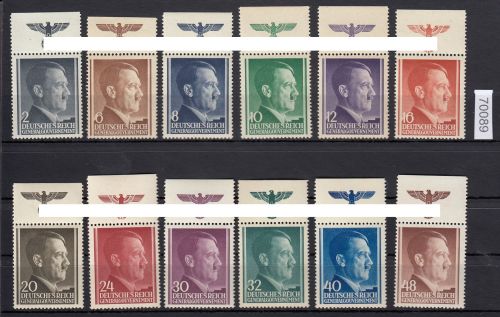 GG 1941, Mi.-Nr. 71-82 **  Oberrand mit HZ
