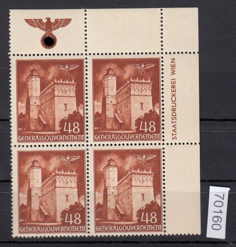 GG 1941, Mi.-Nr. 69 **  Eckrand mit HZ
