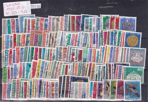Schweiz 1961-1969 : Mi.-Nr.: 727 -  917 gest.