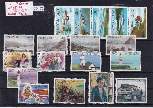 Dänemark Färöer 1985, Mich.-Nr.: ** 112 - 129