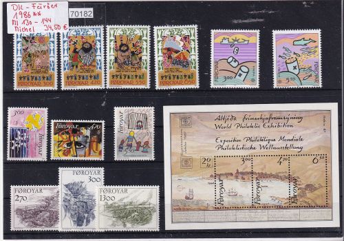 Dänemark Färöer 1986, Mich.-Nr.: ** 130 - 144