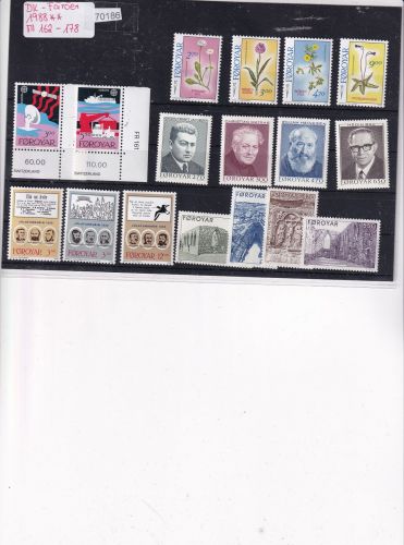 Dänemark Färöer 1988, Mich.-Nr.: ** 162 - 178