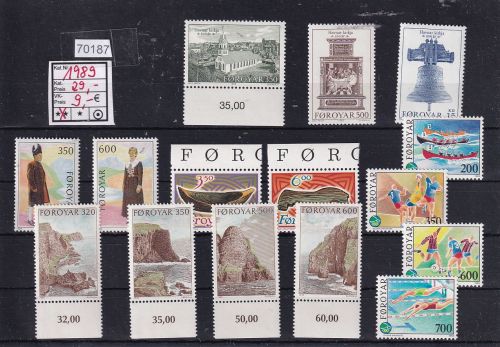 Dänemark Färöer 1989, Mich.-Nr.: ** komplett