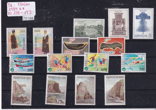 Dänemark Färöer 1989, Mich.-Nr.: **179 - 193