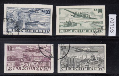 Polen 1952, Mich.-Nr.: 728-31 B  gestempelt
