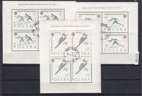 Polen 1962, Mich.-Nr.: 1294-96  Kleinbogen  gestempelt   Luxus