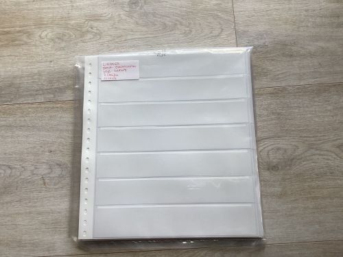 Lindner Omnia - Einsteckblätter   10 Stück    7 Taschen  weiß  gebraucht