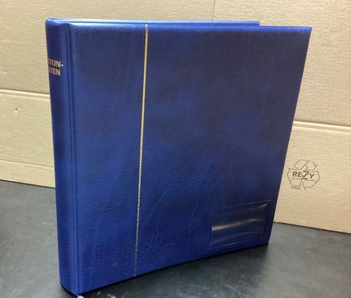 KABE Ringbinder Aufschrift  Telefonkarten   wattiert leer blau gebraucht
