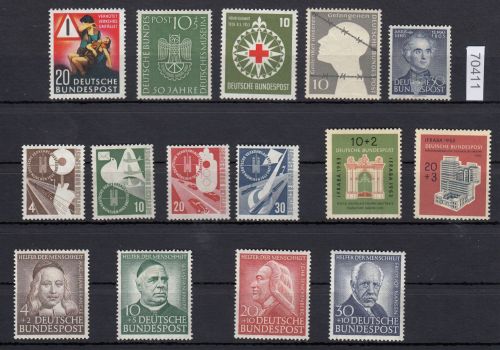 Bund 1953, Mich.-Nr.: 162-176 **