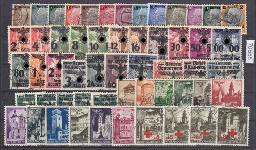 GG 1939-40, Mi.-Nr. 1-55 gestempelt