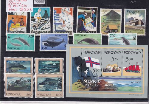 Dänemark Färöer 1990, Mich.-Nr.: ** 194 - 210