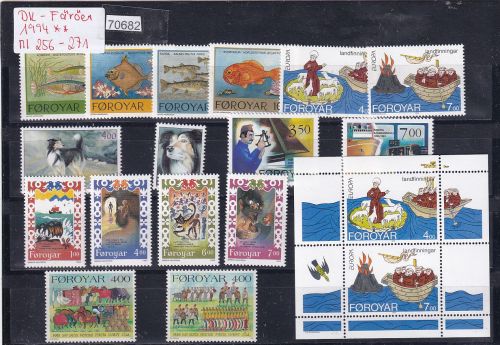 Dänemark Färöer 1994, Mich.-Nr.: ** 256 - 271