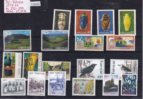 Dänemark Färöer 1995, Mich.-Nr.: 272 - 290 **