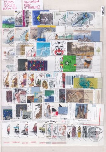 Bund 2002, Mich.-Nr.: 2231-2304 Gestempelt Kpl.  LUXUS Ersttag  Zentisch Berlin