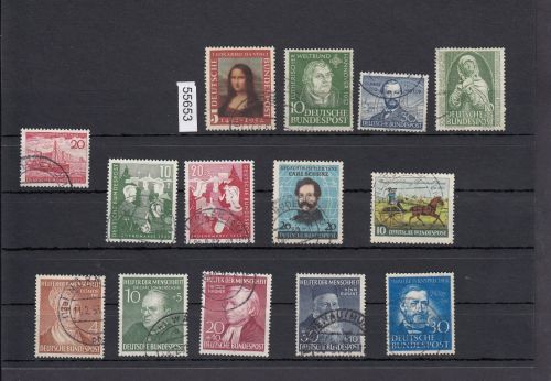 Bund 1952, Mich.-Nr.: 148-161 Gestempelt Komplett