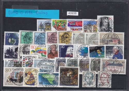Bund 1986, Mich.-Nr.: 1268-1305 Gestempelt Komplett LUXUS PLUS Zentrisch Ersttag