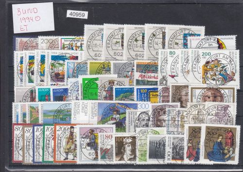 Bund 1994, Mich.-Nr.: 1709-1771 Gestempelt Komplett LUXUS PLUS Zentrisch Ersttag