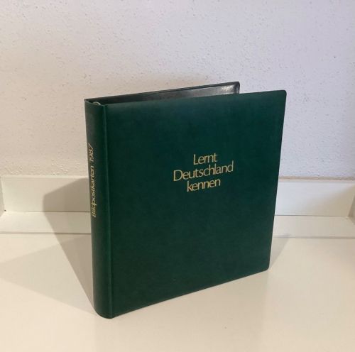 Lindner Ringbinder (18 Ringe)  Aufschrift 1 mal gebraucht Leer grün