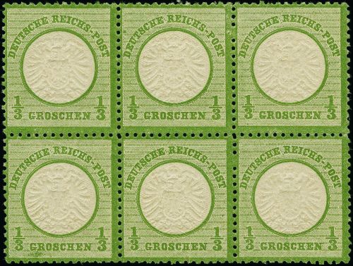 DR 1872, Mich.-Nr.: 17  **  6er.-Block