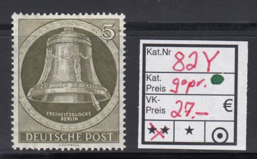Berlin 1951, Mich.-Nr.: 82 y ** geprüft