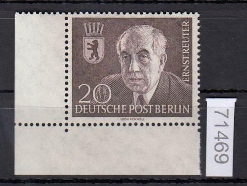 Berlin 1954, Mich.-Nr.: 115 ** Eckrand