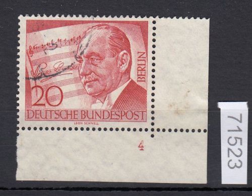 Berlin 1956, Mich.-Nr.: 156 Eckrand Formnummer 4