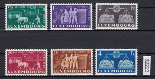 Luxemburg 1951, Mich.-Nr.: 478-83 **     (480 mängel)