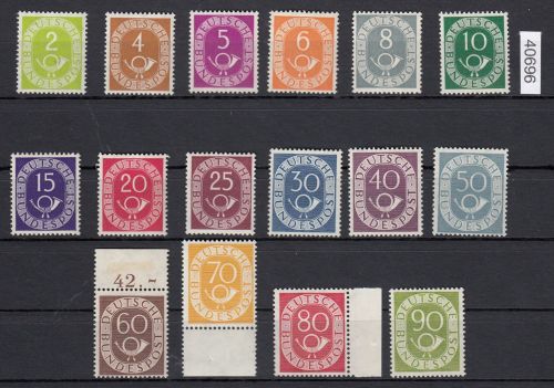 Bund 1951, Mich.-Nr.: 123-138 **
