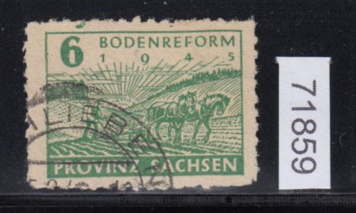 SBZ  1945 Mi.-Nr.:  85 W a D  gestempelt  geprüft