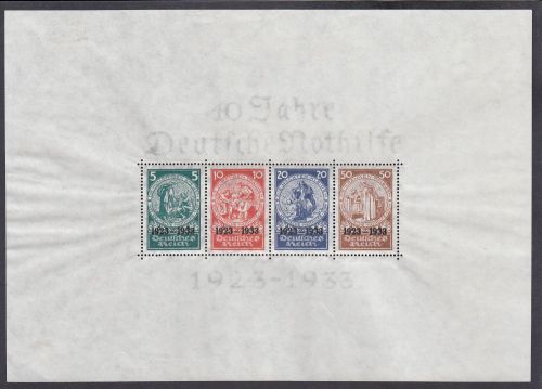 DR 1933, Mich.-Nr.: 508-11 Block 2 * geprüft   Marken **