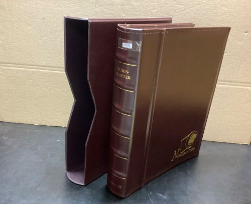 Deutsche Post Numisblatt - Album Ringbinder+Schuber  4 Ringe leer braun
