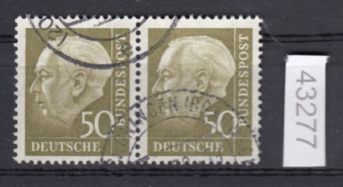Bund 1956, Mich.-Nr.:  261 x gestempelt paar