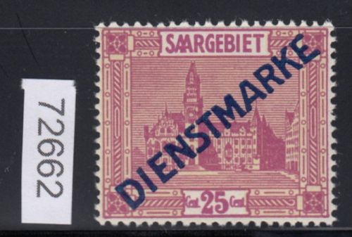 Saargebiet 1923 Mi. Nr. 14 II ** (Dienstmarken)