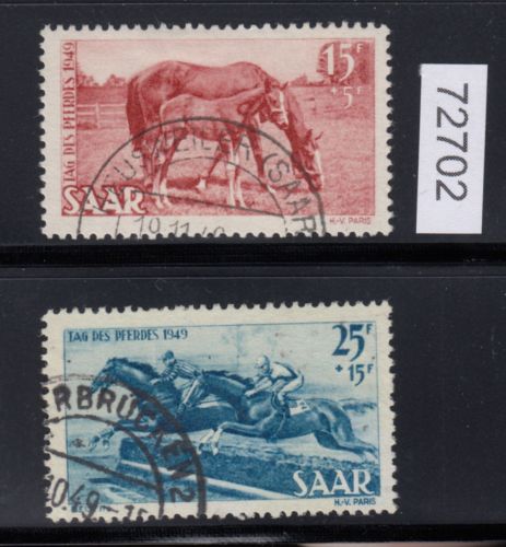 Saarland 1949 Mi. Nr. 265+66 Gestempel geprüft