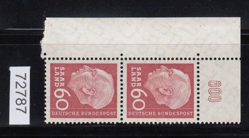 Saarland 1957 Mi. Nr. 394 **  Eckrand