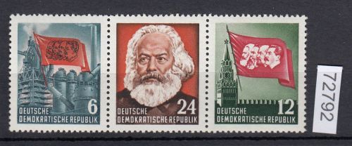 DDR 1953, Mich.-Nr.: 386+89+87 ** A   Zus.-dr. aus Block 9