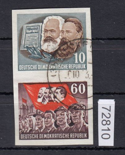 DDR 1953, Mich.-Nr.: 392+94 aus  gestempelt    Zus.-dr. aus Block 8