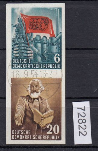 DDR 1953, Mich.-Nr.: 386+88 aus  gestempelt  Bedarf   Zus.-dr. aus Block 9