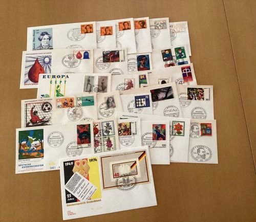 Bund 1974  FDC Briefe kompletter Jahrgang