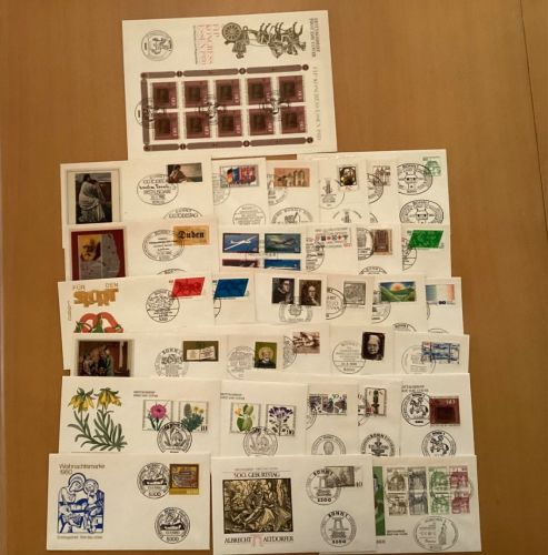 Bund 1980  FDC Briefe kompletter Jahrgang