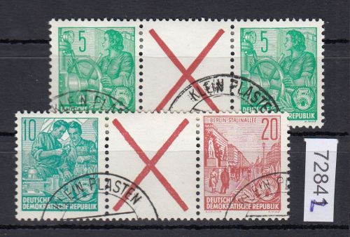 DDR 1957, Mich.-Nr.: WZ 5+10   W11+15 nach Richter gestempelt  Bedarf  39,00