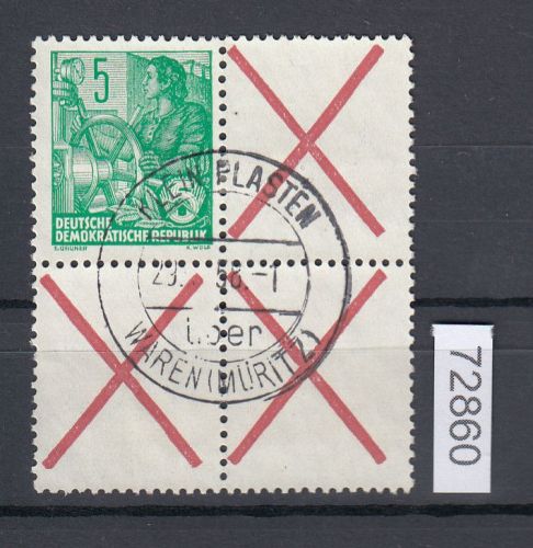 DDR 1957, Mich.-Nr.: vHZ 70 nach Richter gestempelt  Bedarf