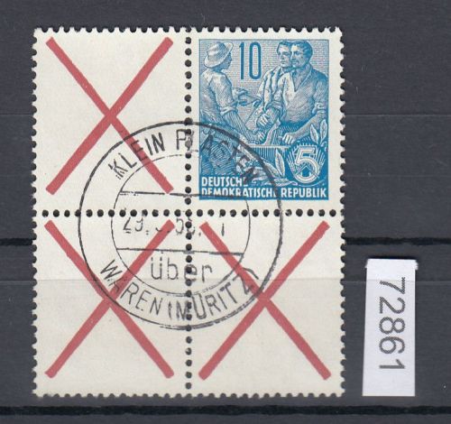 DDR 1957, Mich.-Nr.: vHZ 78 nach Richter gestempelt  Bedarf   30,00