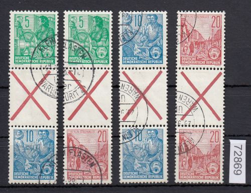 DDR 1957, Mich.-Nr.: SZ 5-8   gestempelt  Bedarf  75,00