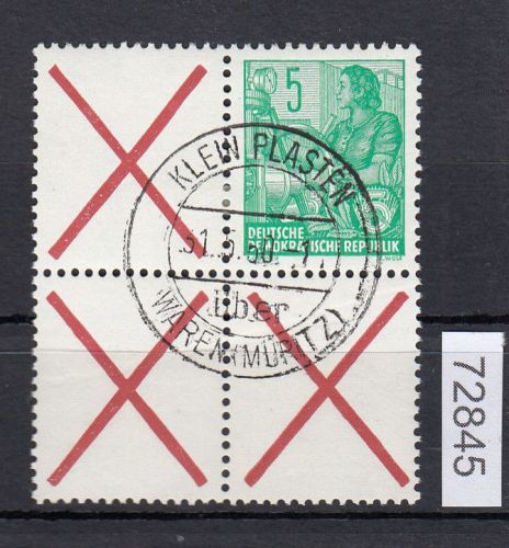 DDR 1957, Mich.-Nr.: vHZ 77 nach Richter gestempelt  Bedarf