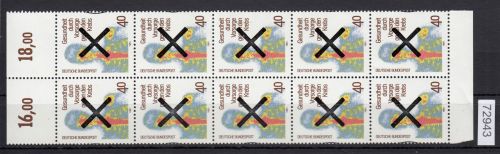 Bund 1981, Mich.-Nr.: 1082 Andreaskreuz   Senkr. 10.-Streifen