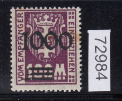 Danzig Porto 1923 Mi.Nr. P I/I * geprüft