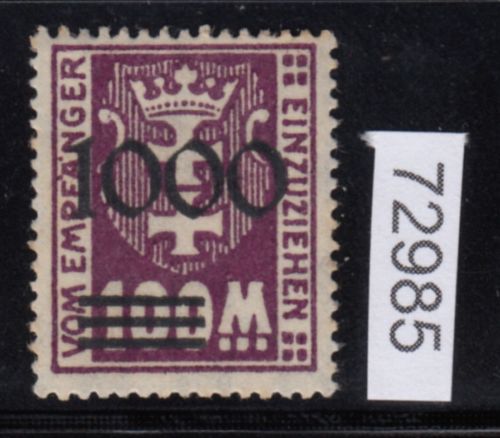 Danzig Porto 1923 Mi.Nr. P I/I * geprüft