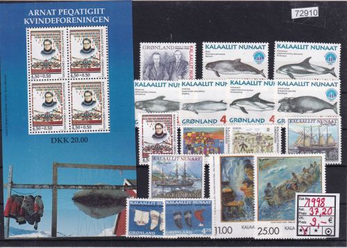 Dänemark Grönland 1998, Mich.-Nr.: ** komplett